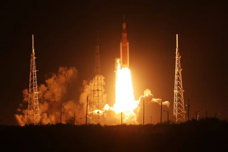 NASA's Artemis I rocket lifts off from Kennedy Space Center in Cape Canaveral, Florida, on November 16, 202