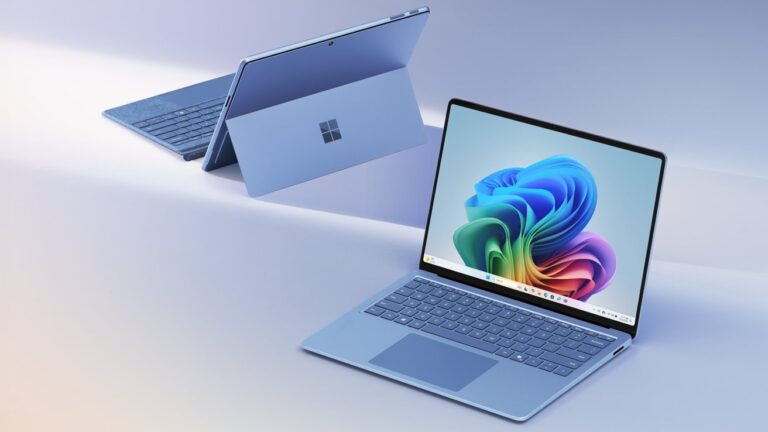 Surface Pro: A sleek device showcasing its touchscreen and stylus for enhanced productivity