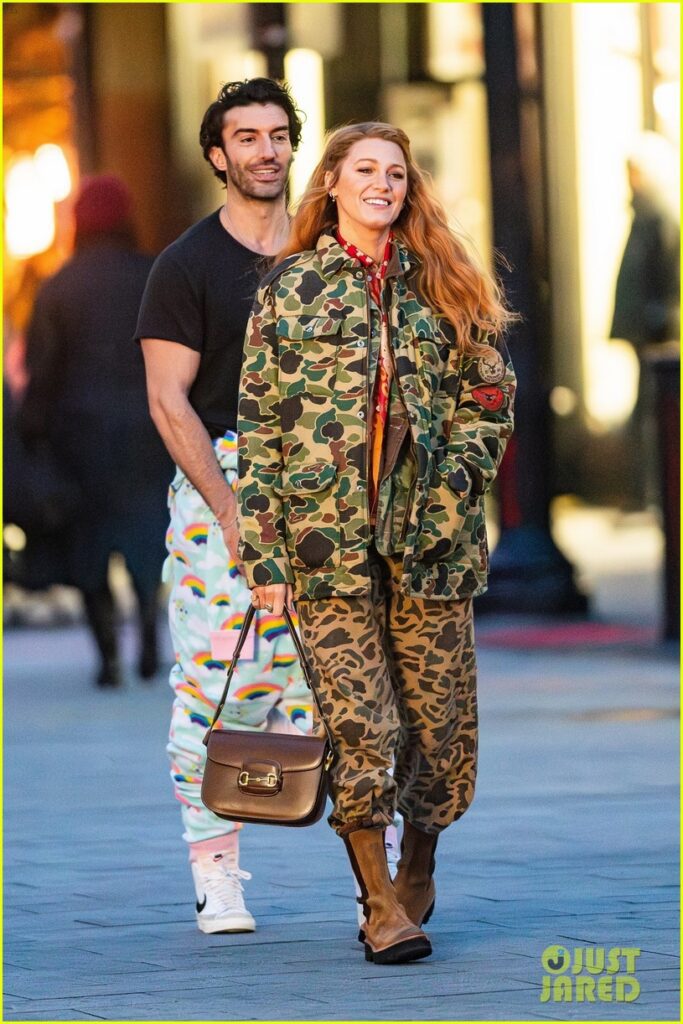 Blake Lively and Justin Baldoni captured in an intimate moment while filming 'It Ends with Us,' highlighting their strong on-screen connection