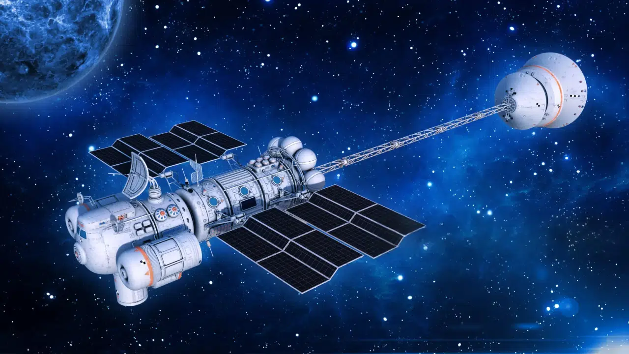 The NISAR satellite orbiting Earth