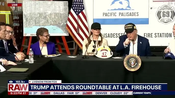 Trump Surveys LA Wildfire Damage, Promises Federal Aid.