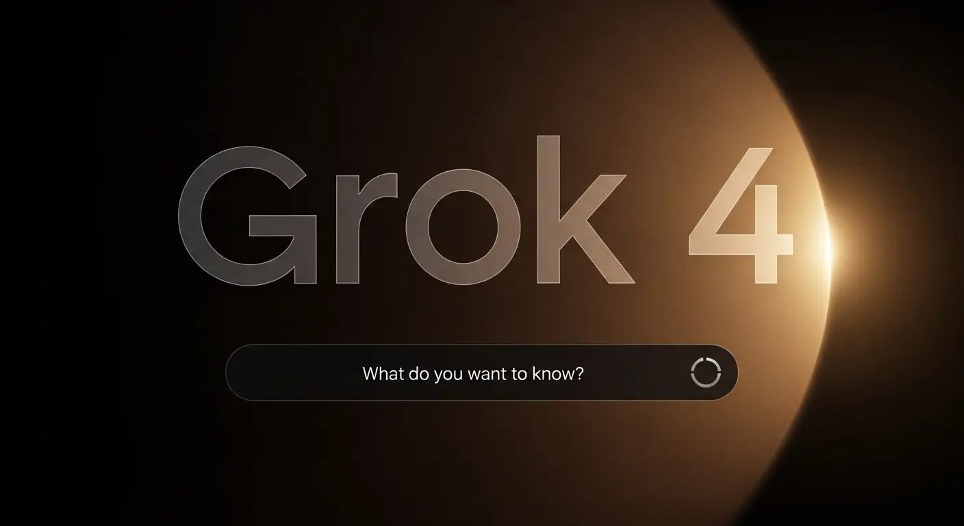 Abstract visualization of a neural network, representing the complexity of Grok 4 AI
